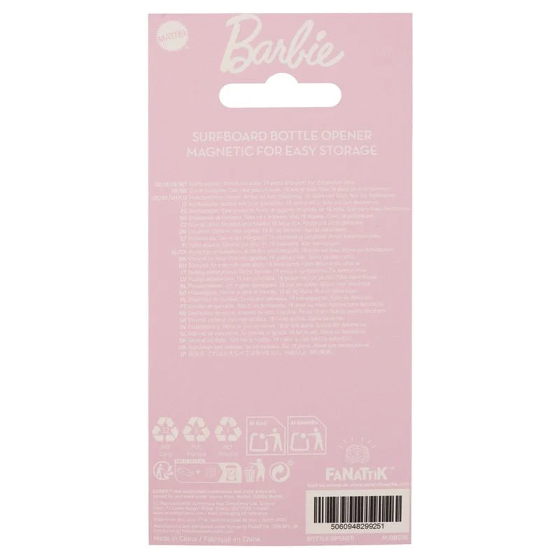 🏄‍♀️🌴 Barbie – Surfboard – Ouvre-bouteille magnétique en métal 🌴🏄‍♀️