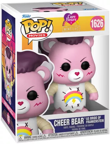 🧟‍♀️🌈 Funko Pop! N°1626 – Cheer Bear as Bride of Frankenstein (Grosfarceur en Fiancée de Frankenstein) – Care Bears x Universal Monsters (Les Bisounours x Universal Monsters) 🌈🧟‍♀️