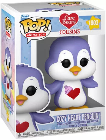 🐧💜 Funko Pop! Animation N°1803 – Cozy Heart Penguin (Pingouin Cœur Tendre) – Care Bears (Bisounours) 💜🐧
