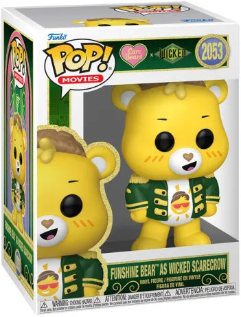 ☀️🌾 Funko Pop! Movies N°2053 – Funshine Bear as Wicked Scarecrow (Grosjojo en Épouvantail) – Care Bears x Wicked (Bisounours x Wicked) 🌾☀️