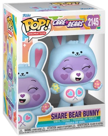 🐰🥚 Funko Pop! Animation N°2145 – Share Bear Bunny (Groscadeau Lapin) (Pâques) – Care Bears (Bisounours) 🥚🐰