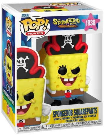 Funko Pop! Bob l’Éponge – Search for SquarePants (À la recherche de Bob l’Éponge) – N°1938. Figurine Bob l’Éponge en pirate avec chapeau et sabre, inspirée du film.