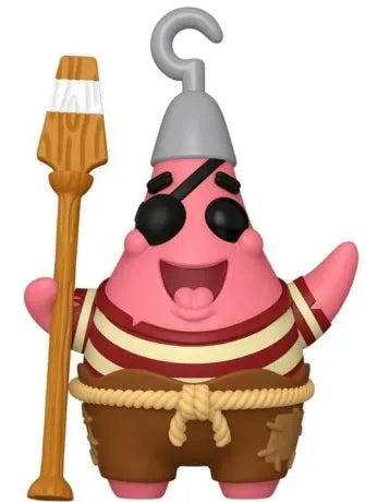 🏴☠️⭐✍️ Funko Pop! N°1939 – Patrick Star Pirate (Patrick l’Étoile pirate) – Dédicacée par Boris Rehlinger, voix française officielle – The SpongeBob Movie: Search for SquarePants (Bob l’éponge, le film : Un pour tous, tous pirates !) ✍️⭐🏴☠️