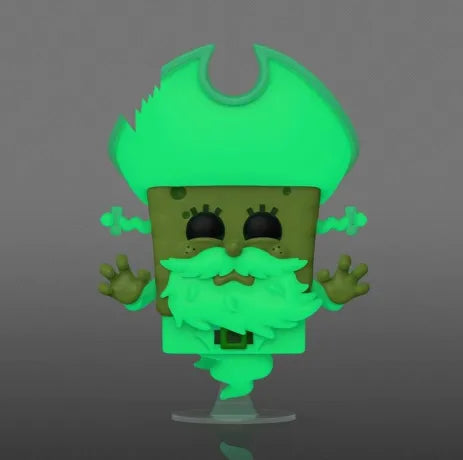 Funko Pop! Movies Bob l’éponge – SpongeBob Flying Dutchman Glow in the Dark (N°1943). Figurine verte phosphorescente inspirée du film Search for SquarePants.