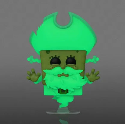Funko Pop! Movies Bob l’éponge – SpongeBob Flying Dutchman Glow in the Dark (N°1943). Figurine verte phosphorescente inspirée du film Search for SquarePants.
