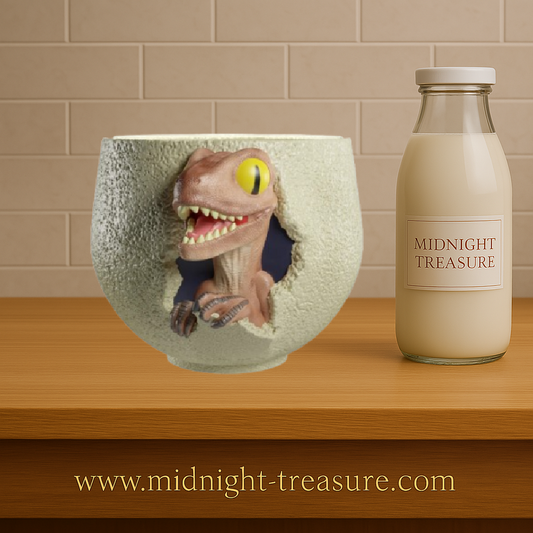 Bol Jurassic Park 3D de 800 ml représentant un bébé dinosaure sortant d’un œuf, design sculpté et texture réaliste.