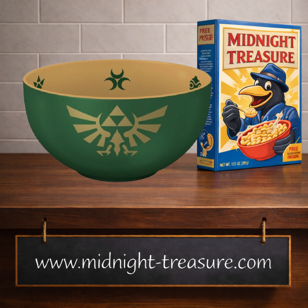 Bol The Legend of Zelda 600 ml vert et doré avec la Crête de l’Hylien et symboles emblématiques de l’univers Zelda en céramique officielle ABYstyle.