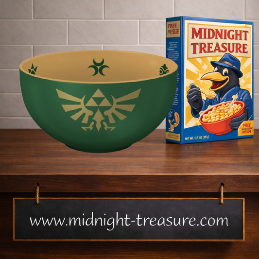 Bol The Legend of Zelda 600 ml vert et doré avec la Crête de l’Hylien et symboles emblématiques de l’univers Zelda en céramique officielle ABYstyle.