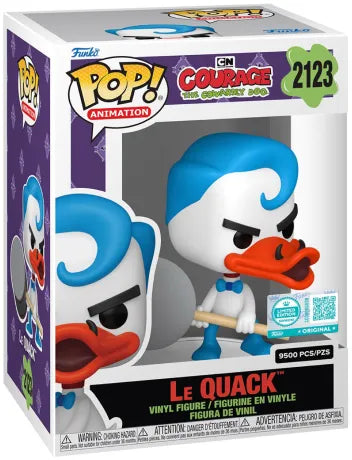 🦆🔨 Funko Pop! Animation N°2123 – Le Quack – Limited Edition Supreme (Édition Limitée Supreme 9 500 exemplaires) – Courage the Cowardly Dog (Courage, le chien froussard) 🔨🦆 PRODUIT RESCAPÉ