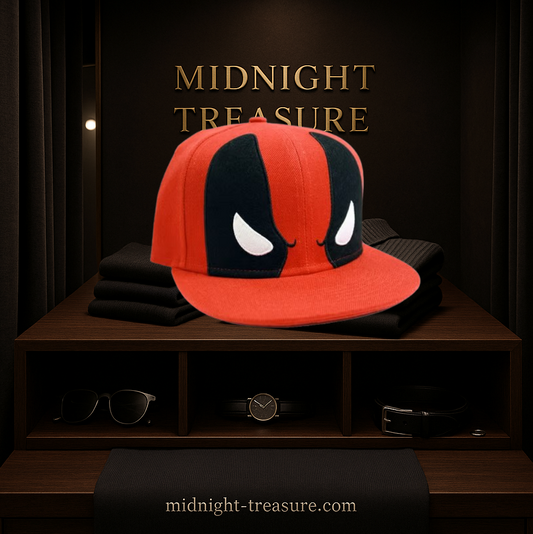 Casquette snapback Marvel – Deadpool Mask – rouge et noir – édition officielle. Design inspiré du masque de Deadpool, logo brodé, taille ajustable et finition premium.