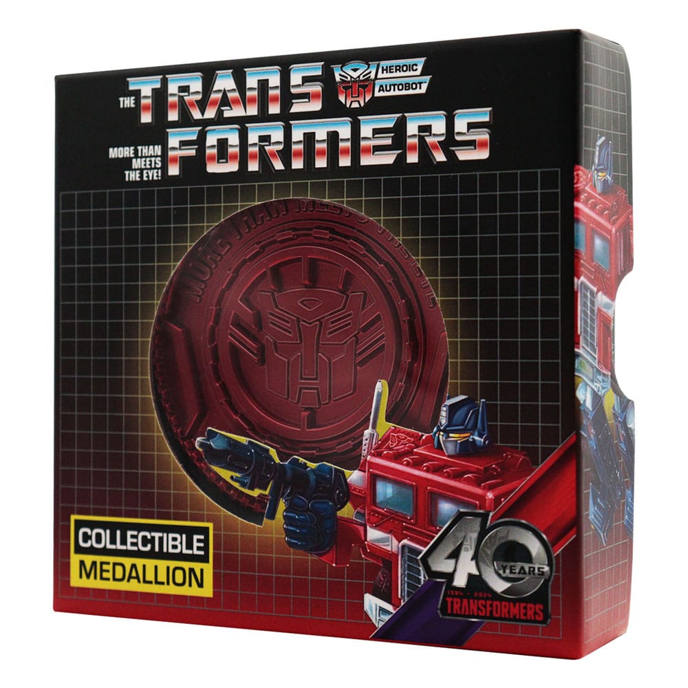 🔴🛡 Médaillon Collectible Transformers – 40e Anniversaire – Édition Autobot 🛡🔴