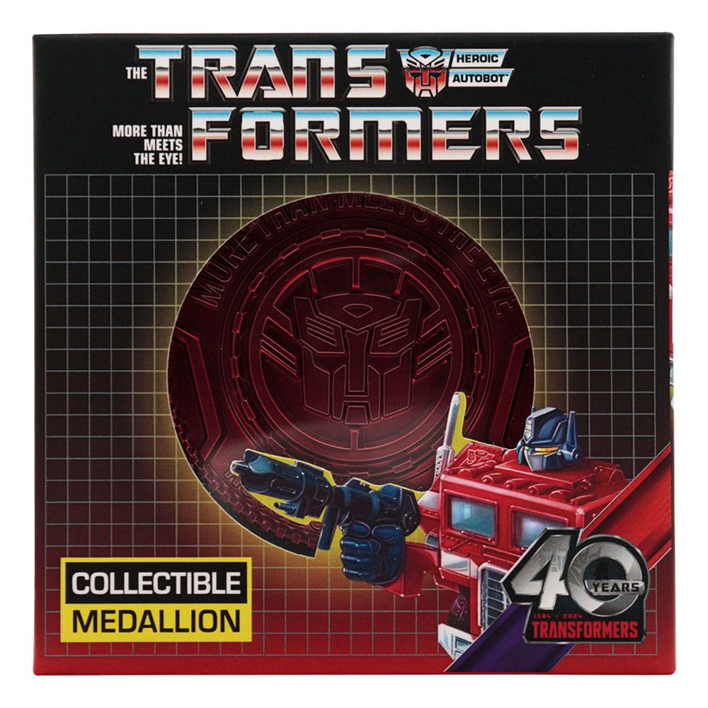 🔴🛡 Médaillon Collectible Transformers – 40e Anniversaire – Édition Autobot 🛡🔴