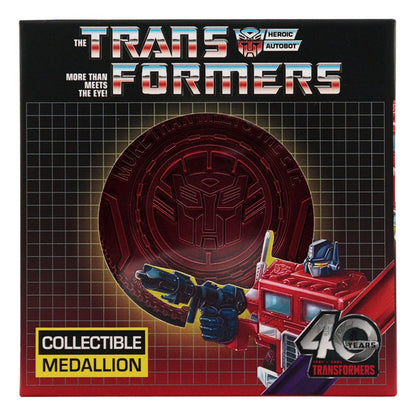 🔴🛡 Médaillon Collectible Transformers – 40e Anniversaire – Édition Autobot 🛡🔴