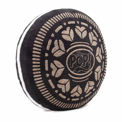 Coussin décoratif 3D Oh My Pop! Black Cookie – 34 x 38 x 12 cm. Coussin pop art au design original avec tissu doux, idéal pour décoration et confort.