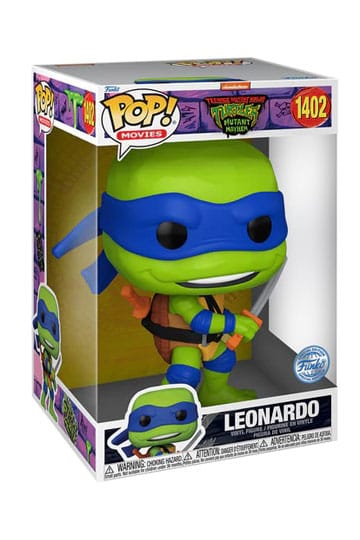Funko Pop! Tortues Ninja – Leonardo (N°1402). Tortue au bandeau bleu en posture de combat, sabre en main. Une figurine exclusive et dynamique pour les fans des Teenage Mutant Ninja Turtles.