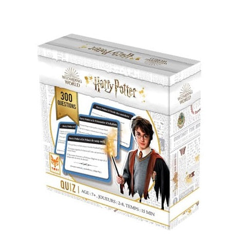 Jeu de quiz Harry Potter – 300 questions – Version française. Teste tes connaissances sur la saga avec ce jeu de société fun et rapide pour 2 à 8 joueurs