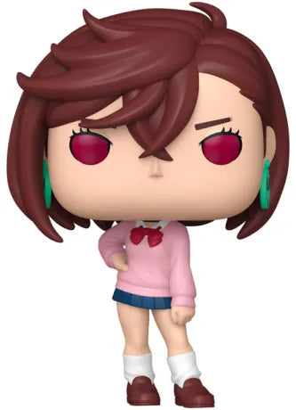 Funko Pop! Animation Dandadan – Momo Ayase (N°2099). Figurine de Momo en tenue scolaire rose, regard déterminé, fidèle à son apparence du début de la série.