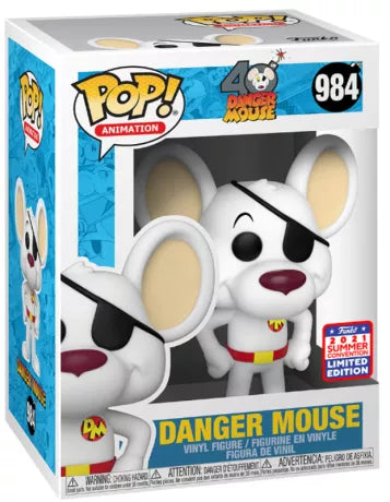 🐭🕵️ Funko Pop! Animation N°984 – Danger Mouse (Dare Dare Motus) – 40th Anniversary (40e Anniversaire) – 2021 Summer Convention Limited Edition (Édition Limitée Convention d’Été 2021) 🕵️🐭
