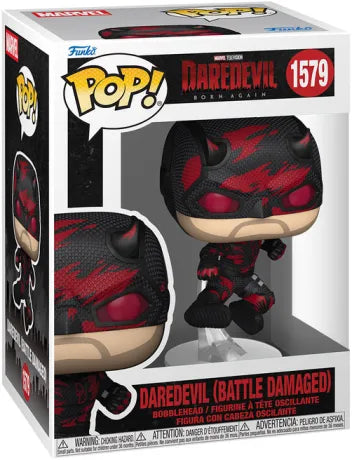 😈🔴 Funko Pop! Marvel N°1579 – Daredevil (Battle Damaged) (Daredevil Endommagé au Combat) – Daredevil: Born Again 😈🔴