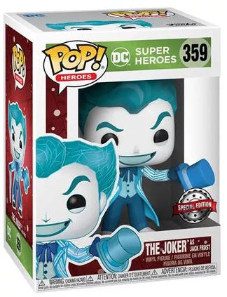 ❄️🃏 Funko Pop! Heroes N°359 – The Joker as Jack Frost (Le Joker en Jack Frost) – Special Edition (Édition Spéciale) – DC Super Heroes 🃏❄️  PRODUIT RESCAPÉ