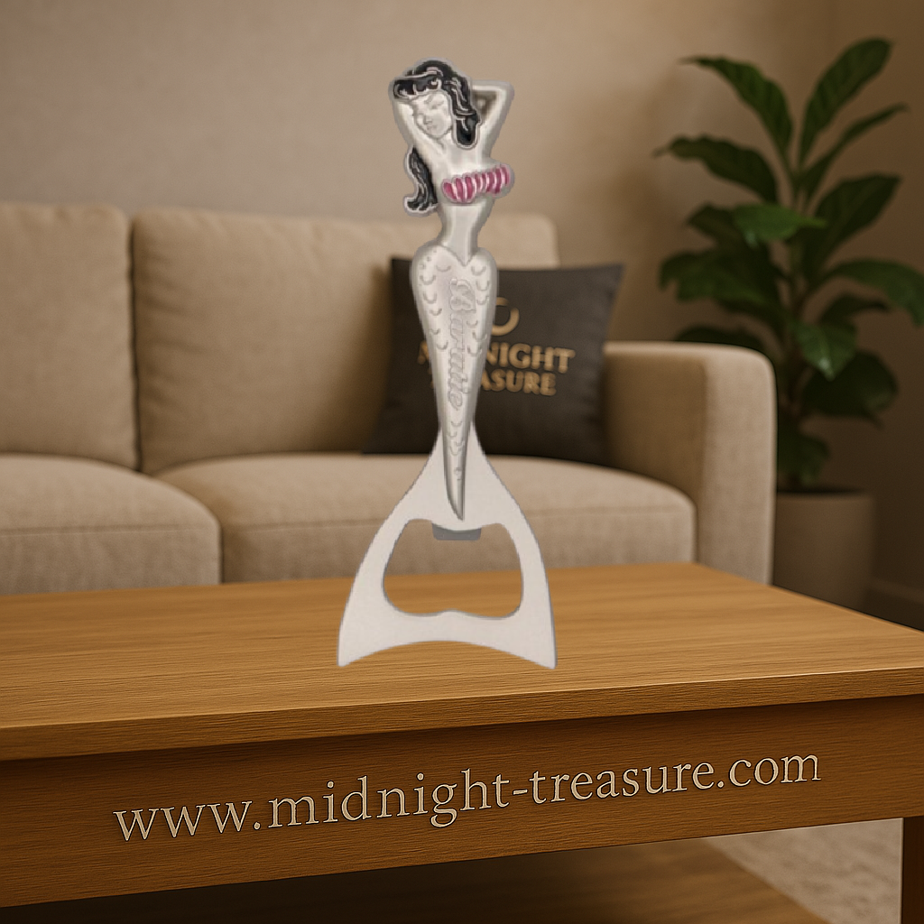 Décapsuleur One Piece – Baratie Mermaid – 10 cm – Magnétique. Représente la sirène emblématique du restaurant Baratie. En métal robuste avec aimant intégré, parfait pour les fans de One Piece.