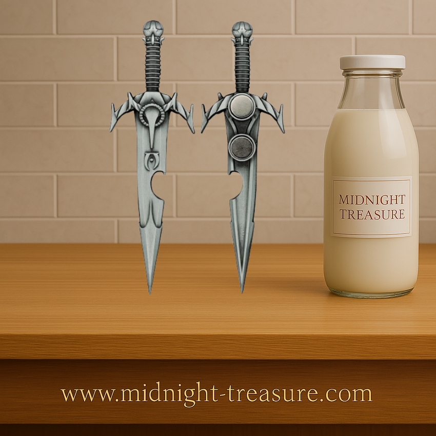 Décapsuleur Rasoir de Mehrunès The Elder Scrolls IV Oblivion. Réplique officielle en métal avec finition nickel antique, dos magnétique et design inspiré de l’arme mythique du jeu.