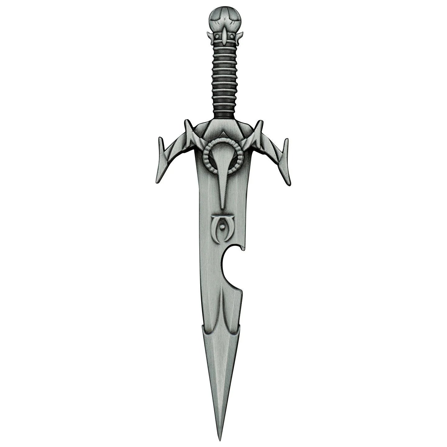 Décapsuleur Rasoir de Mehrunès The Elder Scrolls IV Oblivion. Réplique officielle en métal avec finition nickel antique, dos magnétique et design inspiré de l’arme mythique du jeu.