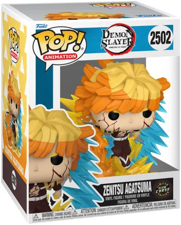 ⚡✨ Funko Pop! Premium Animation N°2502 – Zenitsu Agatsuma [Chase] – Glow in the Dark (Brille dans le noir) – Demon Slayer: Kimetsu no Yaiba ✨⚡