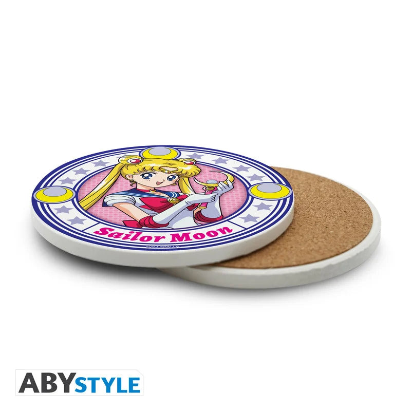 🌙✨ Sailor Moon – Sailor Moon – Dessous de verre en céramique 10 cm ✨🌙