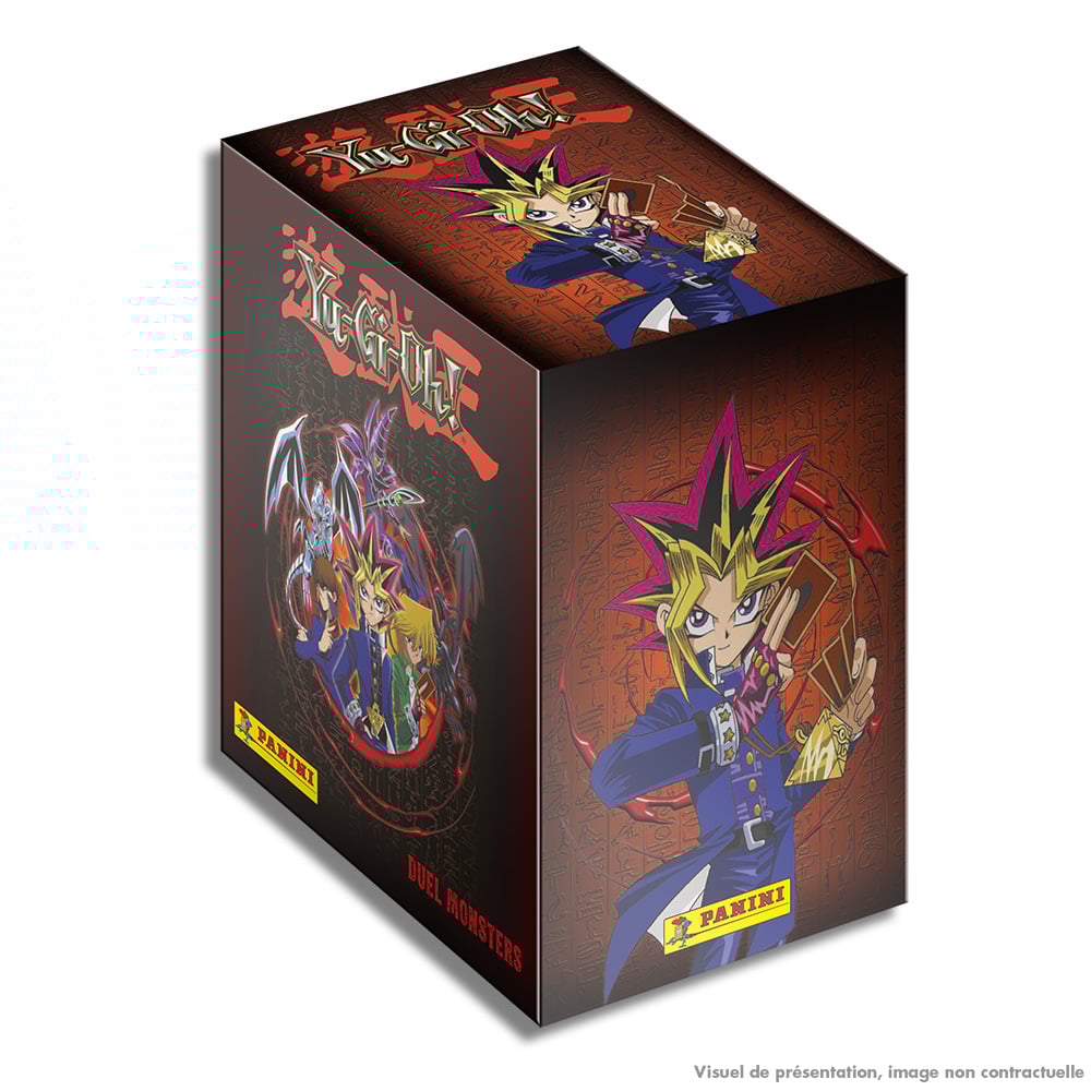 Display Yu-Gi-Oh! Panini – 36 pochettes stickers Duel Monsters. Coffret scellé avec illustrations de Yugi, Kaiba, Joey et leurs monstres légendaires. Un indispensable pour les fans de Yu-Gi-Oh! et les collectionneurs.

