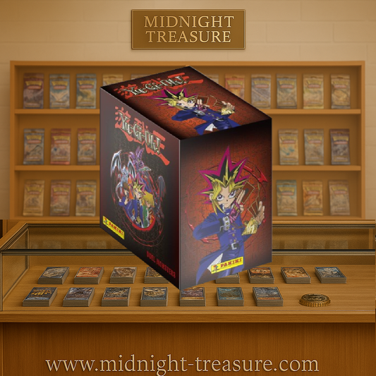 Display Yu-Gi-Oh! Panini – 36 pochettes stickers Duel Monsters. Coffret scellé avec illustrations de Yugi, Kaiba, Joey et leurs monstres légendaires. Un indispensable pour les fans de Yu-Gi-Oh! et les collectionneurs.

