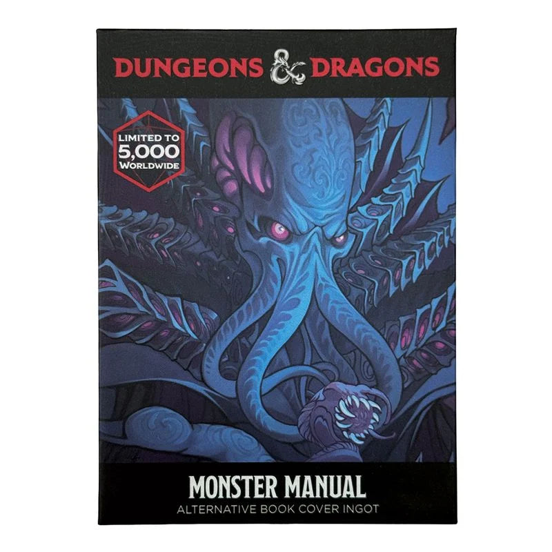 🐙🎲 Donjons & Dragons – Monster Manual – Lingot de collection – Édition limitée à 5 000 exemplaires 🎲🐙