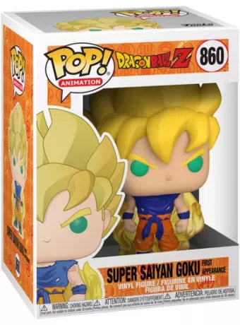 💥🟡 Funko Pop! Animation N°860 – Super Saiyan Goku (First Appearance) (Première Transformation) – Dragon Ball Z 🟡💥