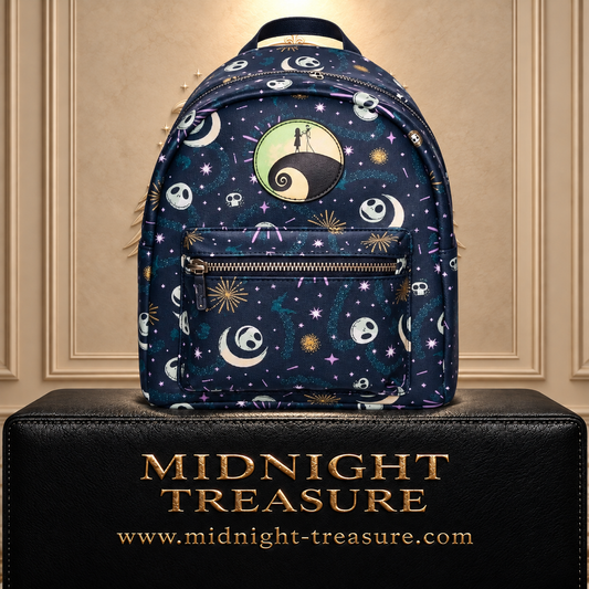Mini sac à dos L'Étrange Noël de monsieur Jack Moonlight 35 cm avec médaillon Jack sur la colline en spirale