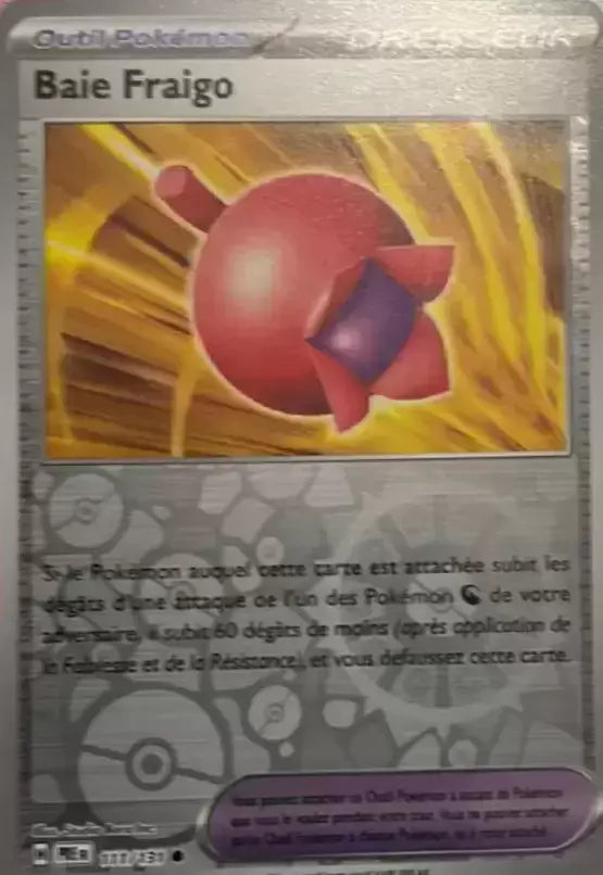 ✨🍓 Carte Pokémon – Baie Fraigo – Reverse Holo – Écarlate & Violet : Évolutions Prismatiques – FR 🍓✨