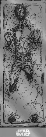 Poster Star Wars – Han Solo Carbonite – 53 x 158 cm. Illustration verticale de Han Solo figé dans la carbonite, scène culte de L’Empire contre-attaque.