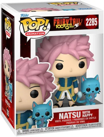 🔥🐱 Funko Pop! Animation N°2285 – Natsu with Happy (Natsu avec Happy) – Fairy Tail: 100 Years Quest 🔥🐱