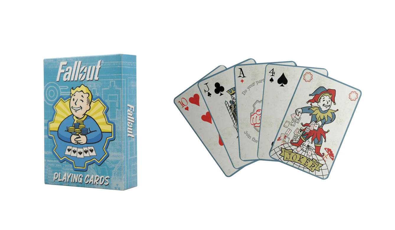 🃏☢️ Fallout – Jeu de cartes à jouer Vault-Tec – 52 cartes + 2 jokers ☢️🃏