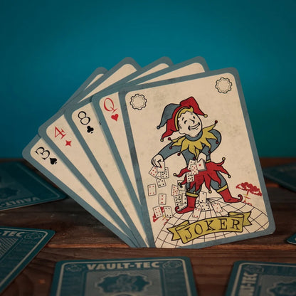 🃏☢️ Fallout – Jeu de cartes à jouer Vault-Tec – 52 cartes + 2 jokers ☢️🃏