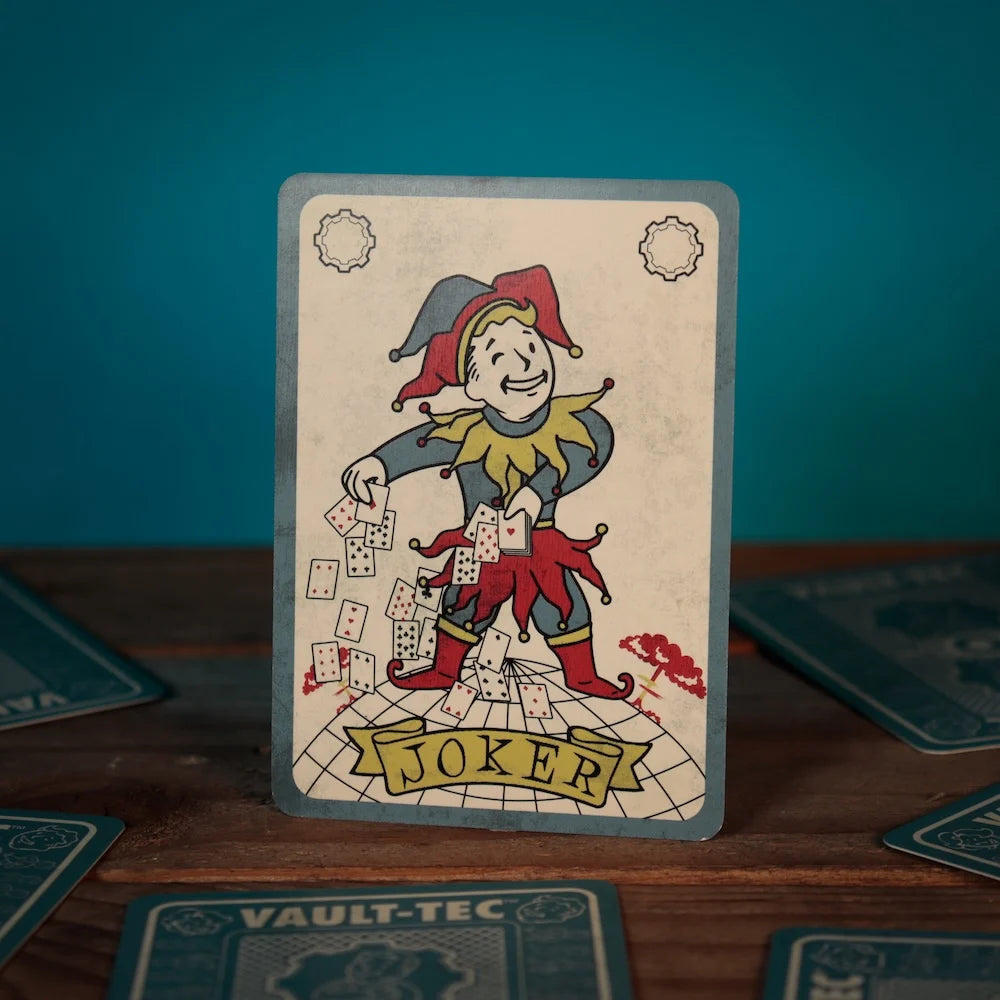 🃏☢️ Fallout – Jeu de cartes à jouer Vault-Tec – 52 cartes + 2 jokers ☢️🃏
