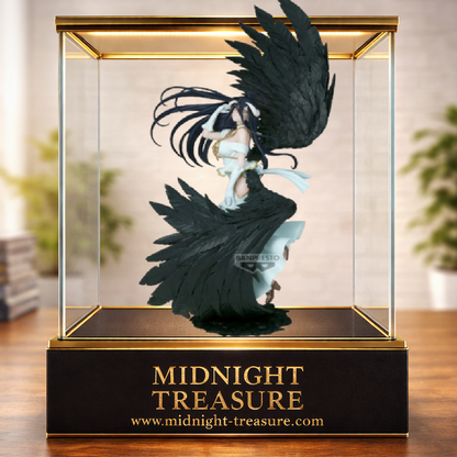 Figurine Overlord – Albedo – Banpresto Evolve – 34 cm – Banpresto. Albedo avec ses grandes ailes noires déployées et sa robe blanche élégante, dans une pose gracieuse. Une figurine détaillée parfaite pour les fans de Overlord.