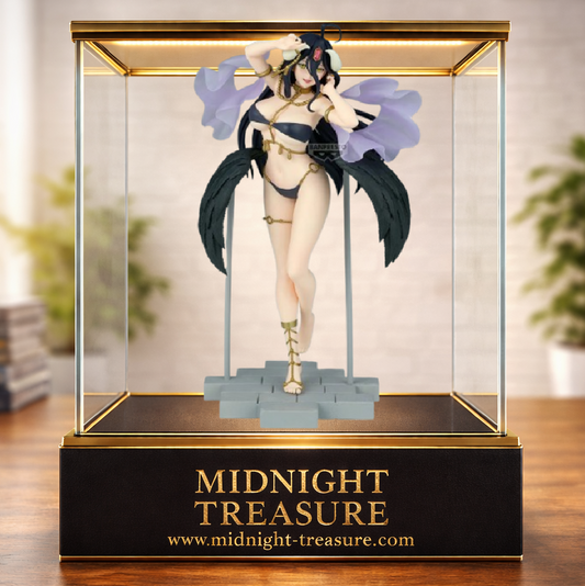 Figurine Overlord – Albedo – Celestial Tune Arabian Nights Version – 21 cm – Banpresto Bandai Spirits. Albedo porte une élégante tenue inspirée des Mille et Une Nuits avec des détails raffinés et une posture gracieuse. Une figurine détaillée parfaite pour les fans d'Overlord.