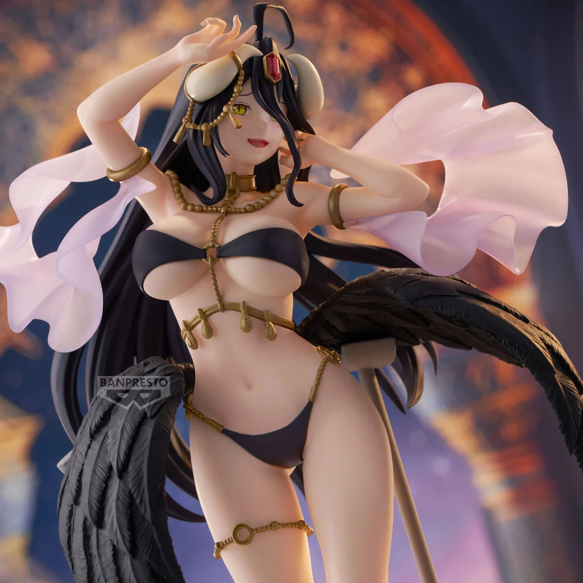 😈🌙 Figurine Albedo – Celestial Tune (Arabian Nights Version) – Overlord – 21 cm 🌙😈