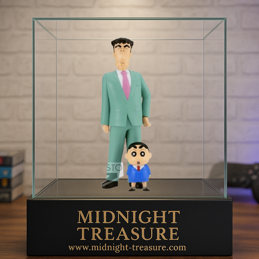 Figurine Crayon Shinchan – Hiroshi & Shinchan – Family Photo Vol.1 – 21 cm – Banpresto. Duo père-fils dans un style fidèle à l’anime. Une pièce pleine d’humour et d’affection pour les fans de la série culte." 🎌👨👦