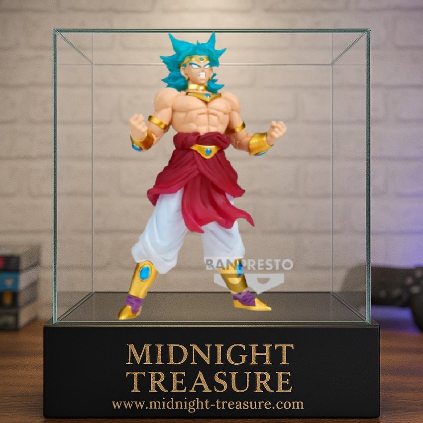 Figurine Dragon Ball Z – Broly – Clearise – 17 cm – Banpresto. Broly en pleine transformation, muscles contractés et effets translucides Clearise. Une figurine puissante parfaite pour les fans de DBZ.