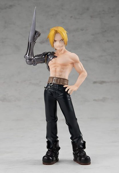 Figurine Fullmetal Alchemist – Edward Elric – Pop Up Parade – 15 cm – Good Smile Company. Edward torse nu, Automail transformé en lame, livré dans une boîte vitrine. Une pièce essentielle pour les fans de FMA.

