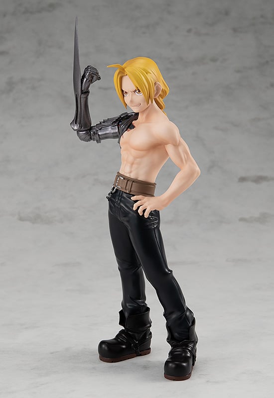 Figurine Fullmetal Alchemist – Edward Elric – Pop Up Parade – 15 cm – Good Smile Company. Edward torse nu, Automail transformé en lame, livré dans une boîte vitrine. Une pièce essentielle pour les fans de FMA.

