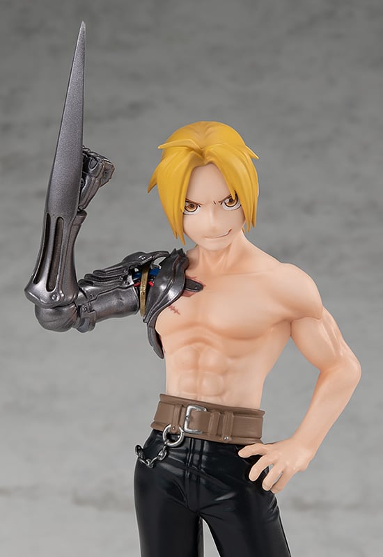 Figurine Fullmetal Alchemist – Edward Elric – Pop Up Parade – 15 cm – Good Smile Company. Edward torse nu, Automail transformé en lame, livré dans une boîte vitrine. Une pièce essentielle pour les fans de FMA.

