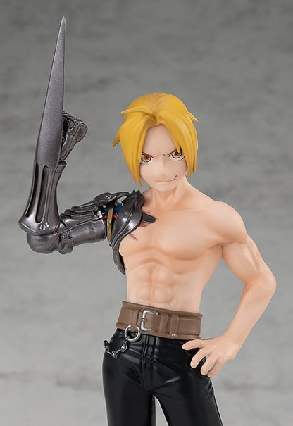 Figurine Fullmetal Alchemist – Edward Elric – Pop Up Parade – 15 cm – Good Smile Company. Edward torse nu, Automail transformé en lame, livré dans une boîte vitrine. Une pièce essentielle pour les fans de FMA.

