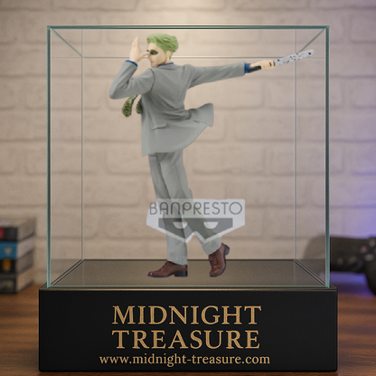 Figurine Jujutsu Kaisen – Kento Nanami – 17 cm – Banpresto. Nanami en costume, posture dynamique et arme en main, fidèle à l’exorciste emblématique de Jujutsu Kaisen.